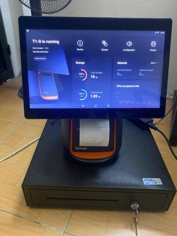 Máy pos tính tiền Sunmi T1 ( Like new ) - Hình ảnh 3